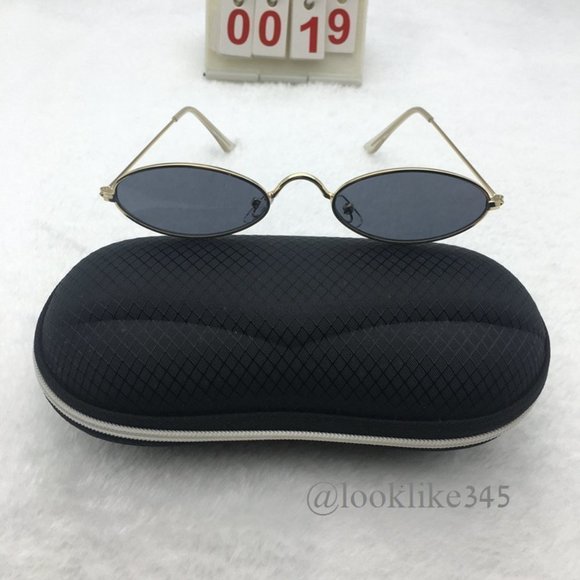 Oval Gold Frame Vintage Sunglasses - Picture 4 of 4